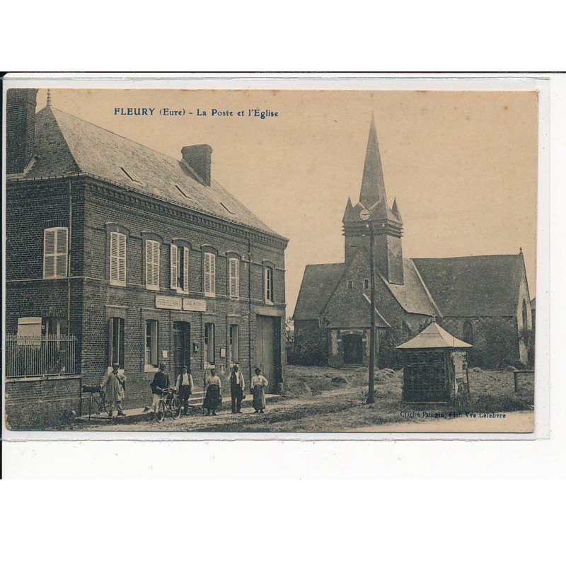 FLEURY : La Poste et l'Eglise - très bon état