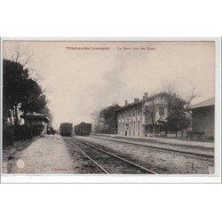 VILLEFRANCHE-LAURAGAIS : la gare, vue des quais - très bon état