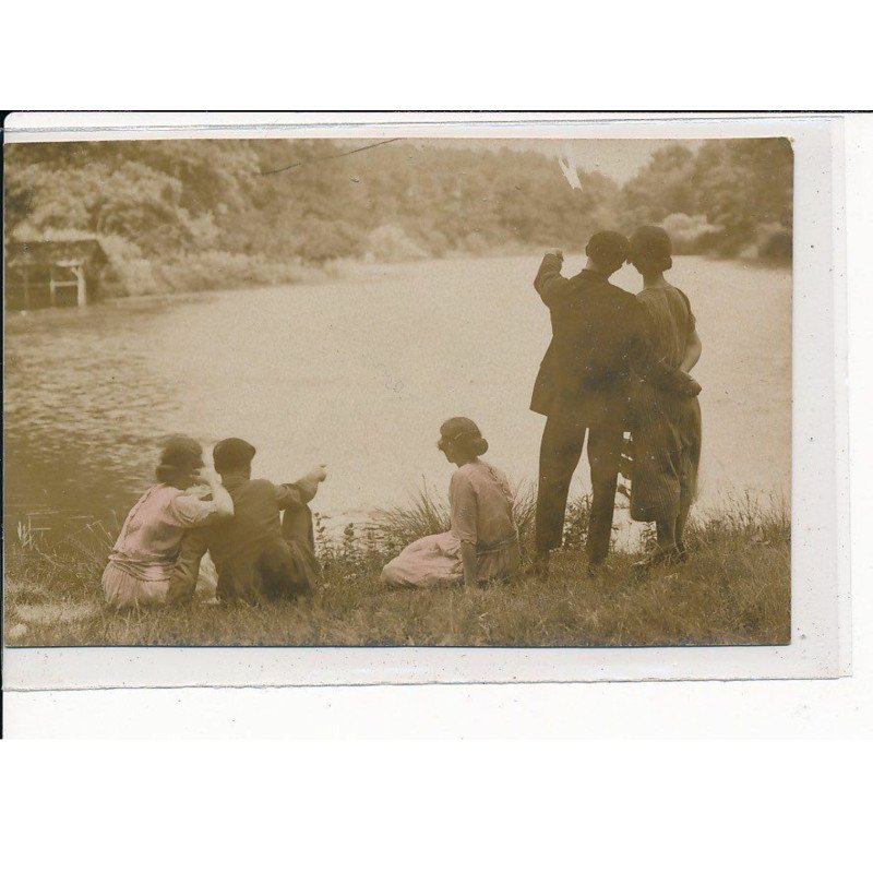 CASTETS : Photo Emile Vignes, Couples au bords de l'eau - très bon état