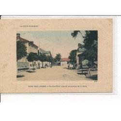 RION-des-LANDES : Porche (XIIIème Siècle) et avenue de la Gare - très bon état