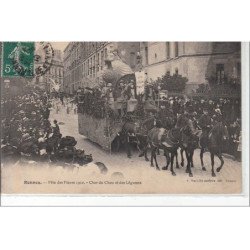 RENNES : fête des fleurs 1910 - char du chou et des légumes - état