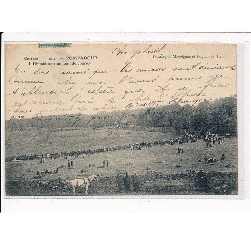 POMPADOUR : L'Hippodrome un jour de Courses - très bon état