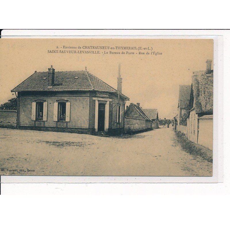 SAINT-SAUVEUR-LEVASVILLE : Le Bureau de Poste, Rue de l'Eglise - très bon état