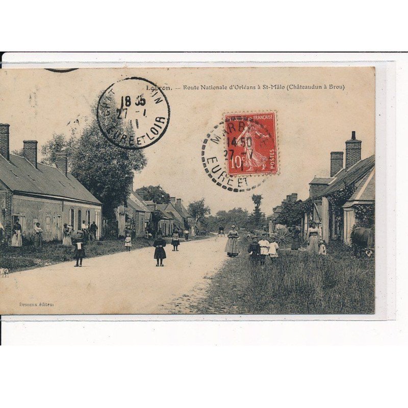 LOGRON : Route Nationale d'Orléans à St-Malo (Châteaudun à Brou) - très bon état