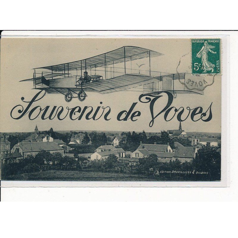 VOVES : Carte Souvenir, Aviation, Vue générale - très bon état