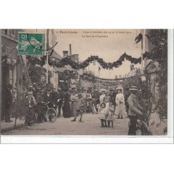PONT LEVOY : fêtes d'aviation des 14 et 15 août 1910 - la rue Chaumont - très bon état