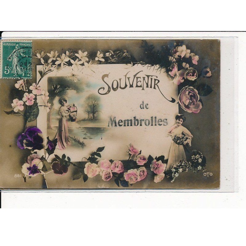 MEMBROLLES : Carte Souvenir - très bon état