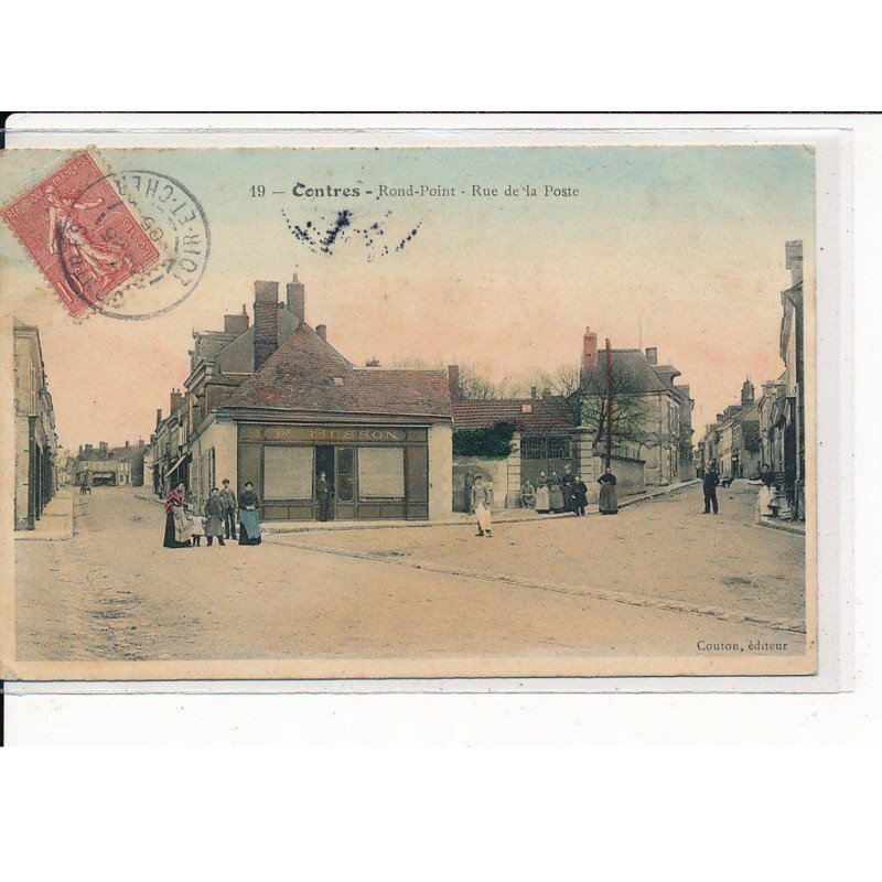 CONTRES : Rond-point, Rue de la Poste - très bon état