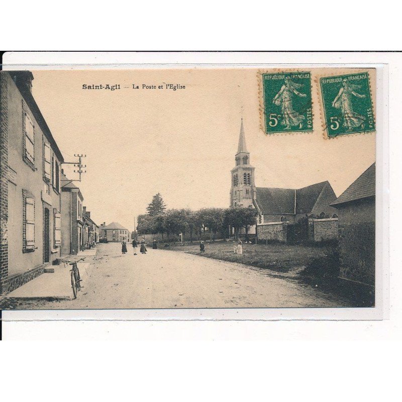 ST-AGIL : La Poste et l'Eglise - très bon état