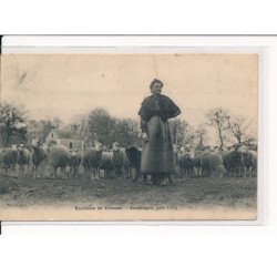 COULANGES : Bergère et son troupeau - très bon état