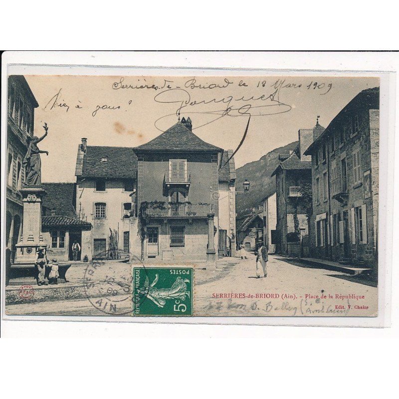 SERRIERES-de-BRIORD : Place de la République - très bon état