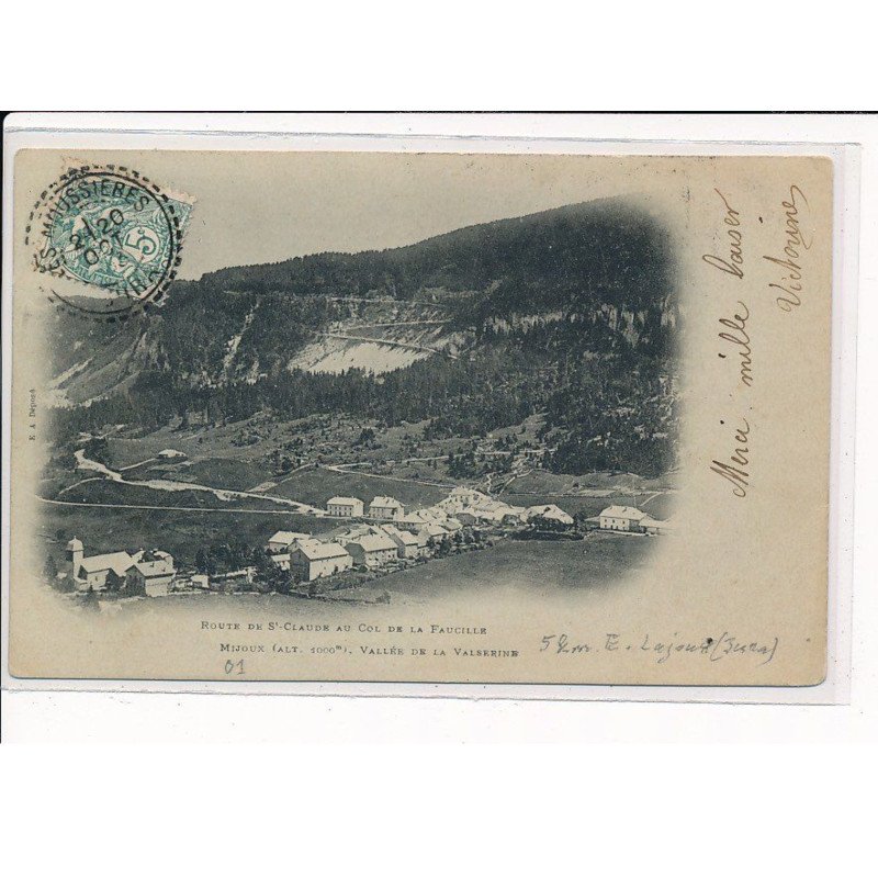 Route de St-Claude au Col de la Faucille, Mijoux, allé de la Valserine - très bon état