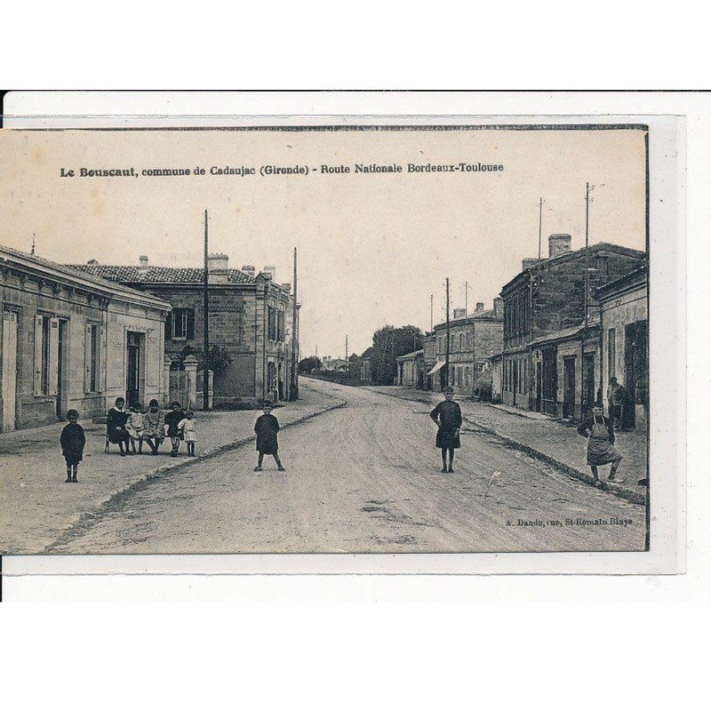 LE BOUSCAUT : Commune de Cadaujac, Route Nationale Bordeaux-Toulouse- très bon état