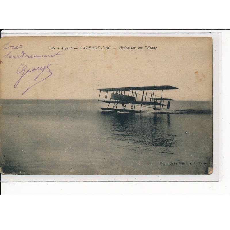 CAZEAUX-LAC : Hydravion sur l'Etang - très bon état