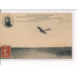 Edition LIBOURNE : Aviation, L'aviateur Henri Lafargue sur Monoplan Hanriot - très bon état