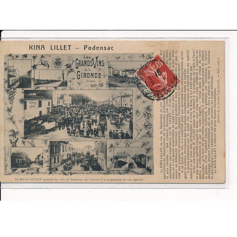 PODENSAC : Kina Lillet, les Grands vins de la Gironde - très bon état