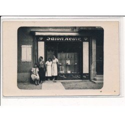 DIGNE : carte photo du Salon de coiffure Reine - très bon état