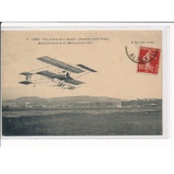 CANNES : Port-Aviation de la Napoule, Edmond sur Biplan Farman, meeting d'aviation de 1910 - très bon état