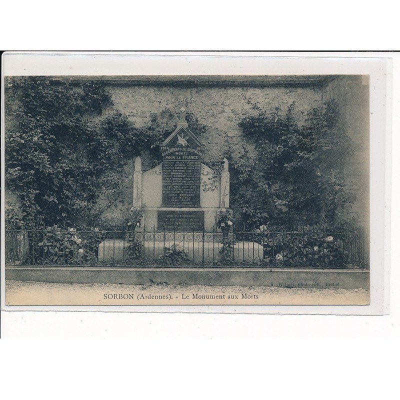 SORBON : Le Monument aux Morts - très bon état