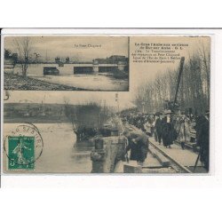 Environs de BAR-sur-AUBE : Crue de l'Aube, Le transbordement des voyageurs au pont Chiquard - très bon état