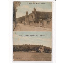 LA SAULSOTTE : La Mairie et le Bureau de Tabac, l'Eglise - état