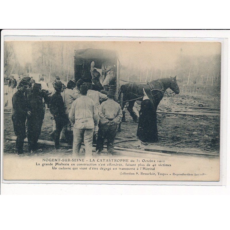 NOGENT-sur-SEINE : La Catastrophe de 1911, La Grande Malterie en construction s'est effondrée - très bon état