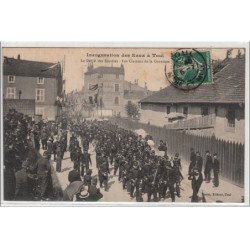 TOUL : inauguration des eaux - le défilé des sociétés - les clairons de la garnison - état