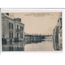 DIENVILLE : Les Inondations de 1910, La Mairie et le Pont - très bon état