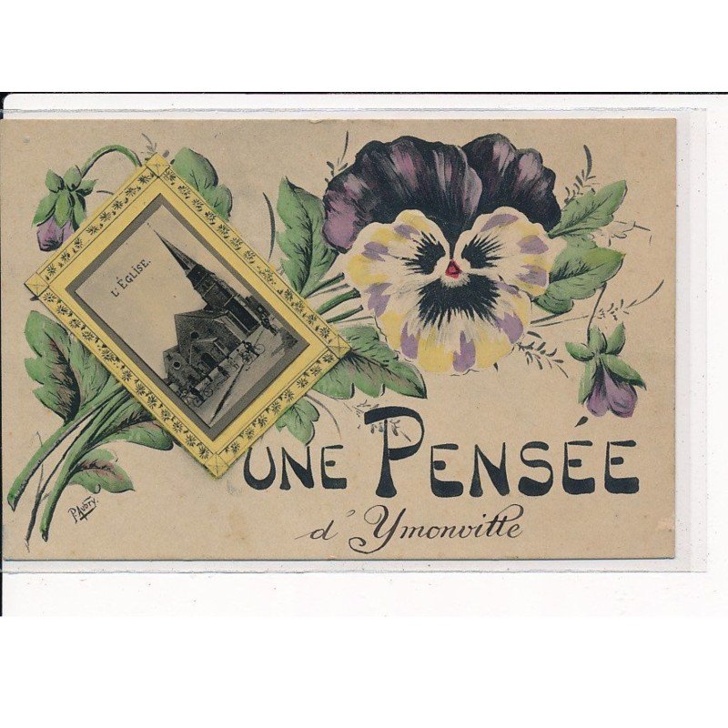 YMONVILLE : Carte Souvenir, L'Eglise - très bon état