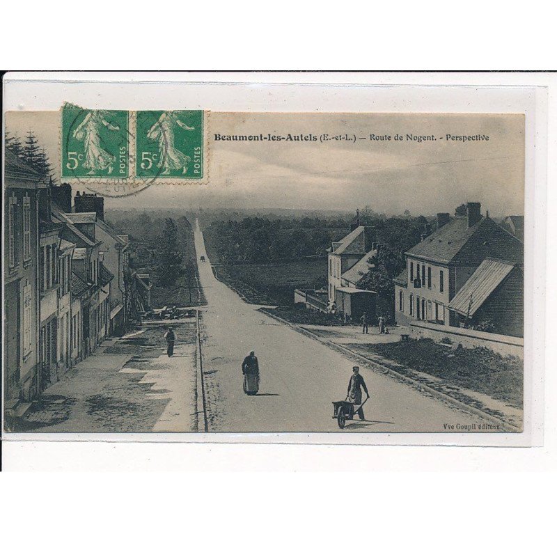 BEAUMONT-les-AUTELS : Route de Nogent, Perspective - très bon état