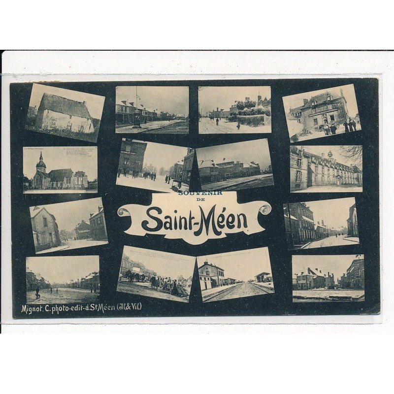 ST-MEEN : Cartes Souvenir, Divers lieux de la Ville - très bon état