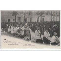 NEVERS : LOT DE 10 CPA - funérailles de Mgr. Lelong, évêque de Nevers - 19 novembre 1903 - très bon état