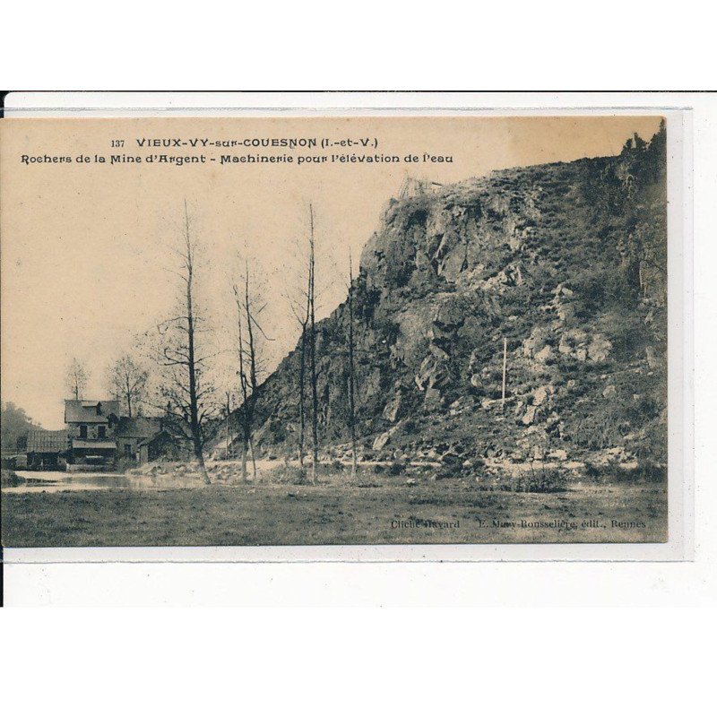 VIEUX-VY-sur-COUESNON : Rochers de la Mine d'Argent, Machinerie pour l'élévation de l'eau - très bon état