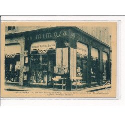 ST-MALO : "Au Mimosa", Spécialité de souvenirs du Pays, dentelles-broderies Layettes, ouvrages de Dames - très bon état