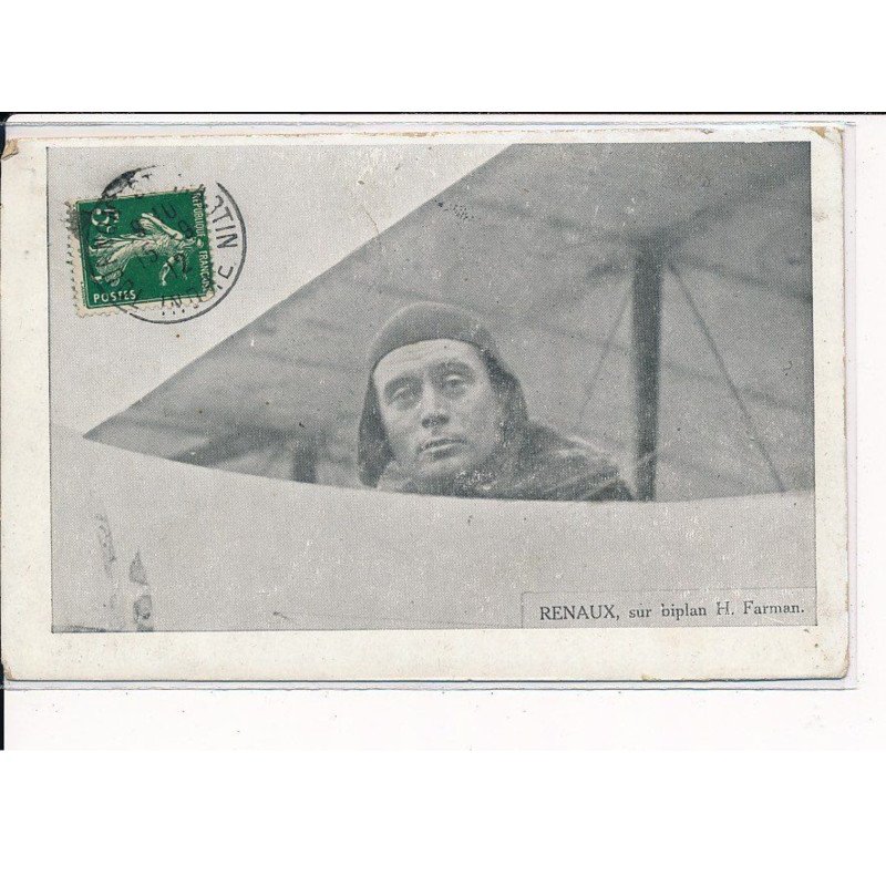 TOURNON ST-MARTIN : RENAUX, sur Biplan H.Farman - très bon état
