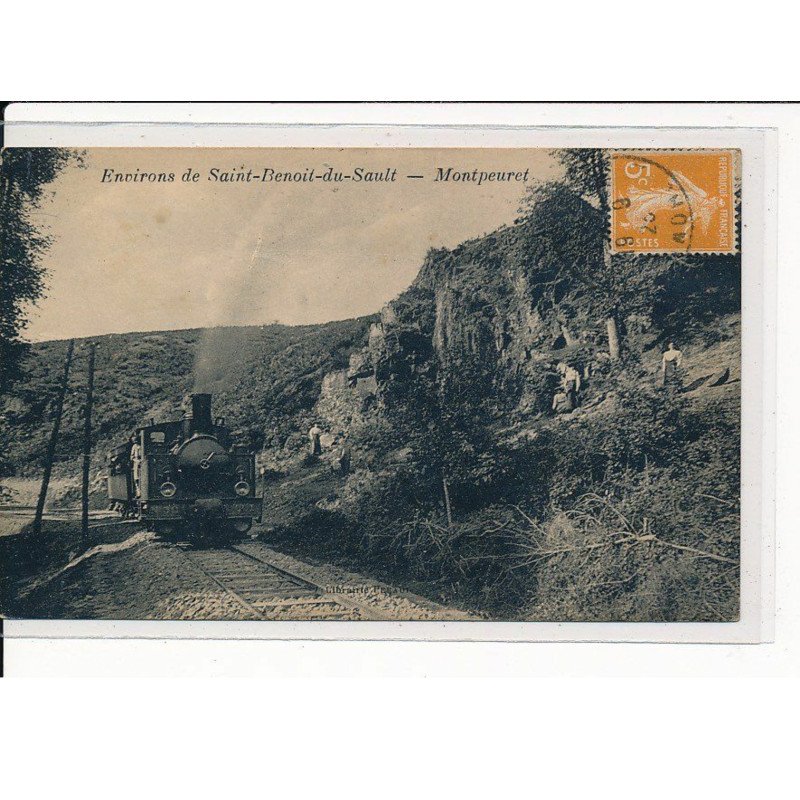 MONTPEURET : Train prenant un Virage - très bon état