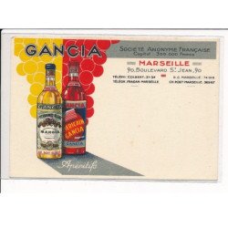 MARSEILLE : GANCIA : Société Anonyme Française, 90 Boulevard St-Jean - très bon état