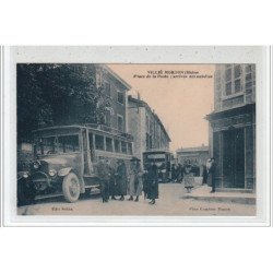VILLIE MORGON - Place de la Poste: arrivée des autobus  - très bon état