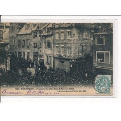 BESANçON : L'Inventaire à st-Jean, 5Février 1906, La Foule place Victor Hugo - très bon état