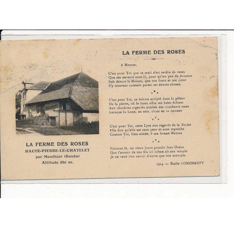 HAUT-PIERRE-le-CHATELET : La Ferme des Roses - très bon état