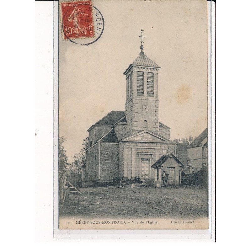 MEREY-sous-MONTROND : Vue de l'Eglise - très bon état