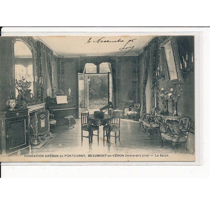 BEAUMONT-en-VERON : Fondation Gréban de Pontourny, Le salon - très bon état
