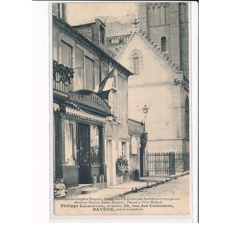 BAYEUX : Fabrique de Cierges et bougies, Grand choix de couronnes funéraires Philippe Lechaptois - très bon état