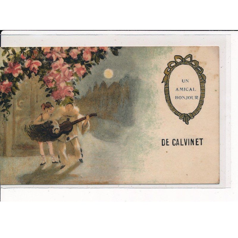 CALVINET : Carte Souvenir (Pierrot) - très bon état