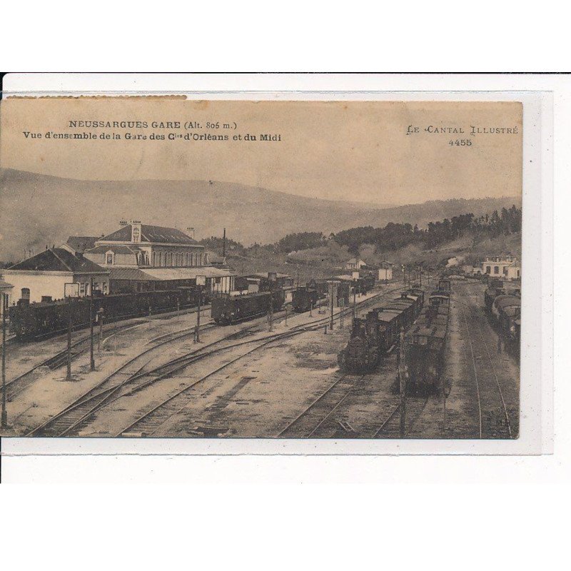 NEUSSARGUES : Vue d'ensemble de la Gare des Compagnies d'Orléans et du Midi - très bon état