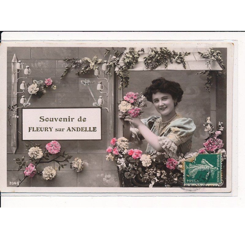 FLEURY-sur-ANDELLE : Carte Souvenir - très bon état