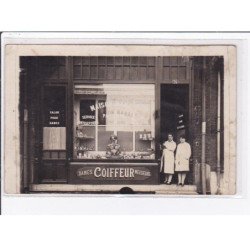 LILLE : carte photo du salon de coiffure MANAL (Dewitte successeur) (coiffeur)- état