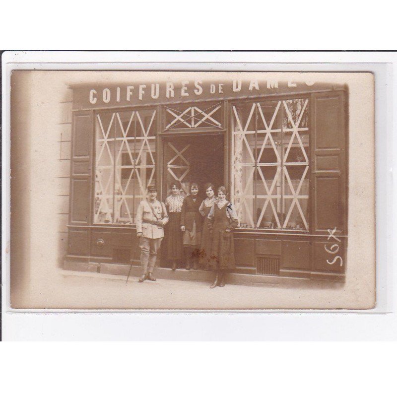 A LOCALISER : carte photo d'un salon de coiffure (coiffeur) - état