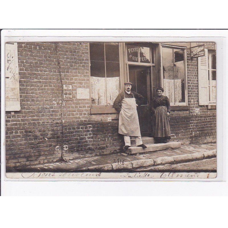 A LOCALISER : carte photo d'un salon de coiffure (coiffeur) - état