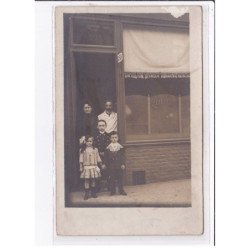 A LOCALISER : carte photo d'un salon de coiffure (coiffeur) -  très bon état